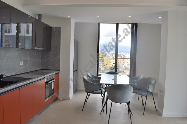 Two bedroom apartment for rent in Benjamin Kruta street, in the Turdiu Complex in Tirana, Albania.
